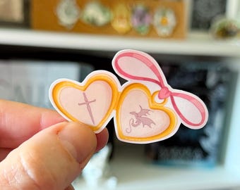Sticker medaillon met draak en dolk | Fantasie romantische sticker | Romantasy leesgrage sticker | Booktok Reader-cadeau | Kindle-laptop