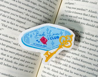 Hotelsleutelsticker Book Lover Club-lid | Leesgrage sticker | Kindle-accessoires |  Laptopsticker: