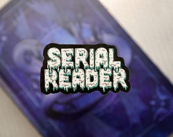 Sticker seriële lezer: cadeau boekenliefhebber, laptopsticker