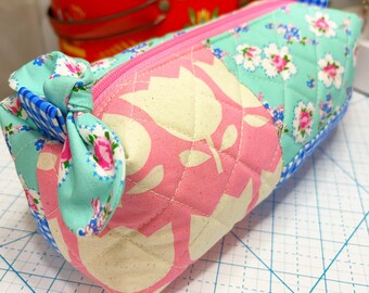 Patchwork Quilted Boxy Pouch
