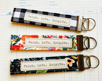 Set of 3 Words Matter Key Fobs (wristlet )