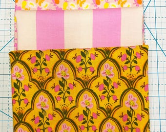 Heather Ross Fat Eighth Fabric Bundle-pink and orange collection
