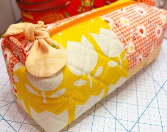 Patchwork Quilted Boxy Pouch