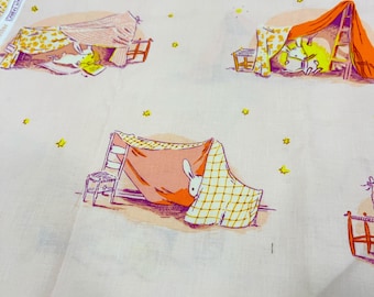 Half Yard cut of Lucky Rabbit Quilt Tent in Blush