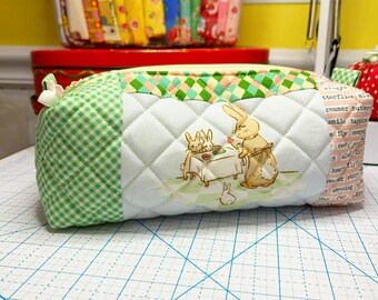 Patchwork Quilted Boxy Pouch