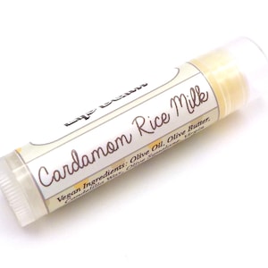Cardamom Rice Milk Vegan Lip Balm - Limited Edition Winter Holidays Flavor