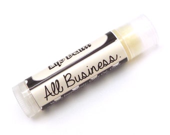 All Business Vegan Lip Balm - Unflavored, Unsweetened, All-Natural, Plain