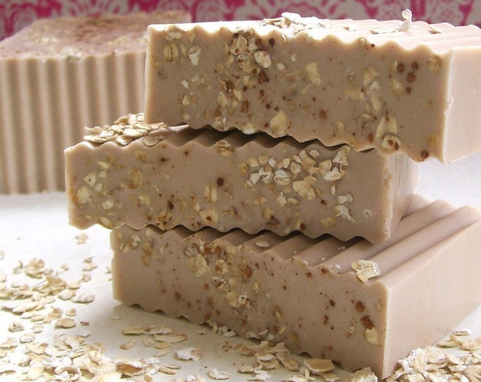 Almond Honey Oatmeal Soap With 4 Moisturizing Ingredients Etsy