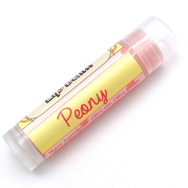 Peony Vegan Lip Balm - Limited Edition Spring 2024 Flavor - Coconut Hibiscus Lime