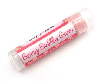 Berry Bubble Gum Vegan Lip Balm - Limited Edition Spring 2024 Flavor