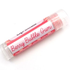 Berry Bubble Gum Vegan Lip Balm Limited Edition Spring 2024 Flavor image 2