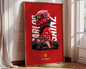 フェラーリ F1 カーポスター: フォーミュラワン レーシング アート