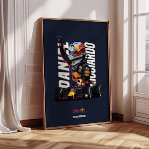 Daniel Ricciardo F1 Poster: Red Bull Racing Tribute Art