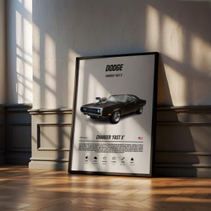 Fast & Furious bilposterpaket: Bilväggkonst (digitala tryck) bild 5