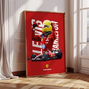 Lewis Hamilton Ferrari F1 Poster: Scuderia Debüt-Kunstwerk Bild 1