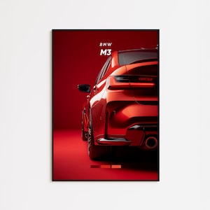 BMW M3 Car Poster: Automotive Wall Art for Kids Room (Digital Download)