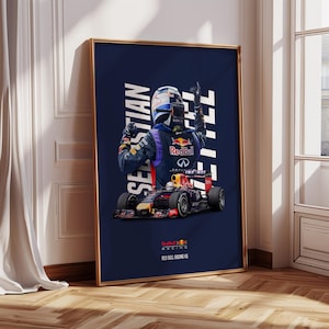Sebastian Vettel Red Bull Racing F1 Poster