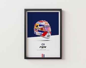 Max Verstappen Helmet Poster: Red Bull F1 Racing Art (Digital Download)