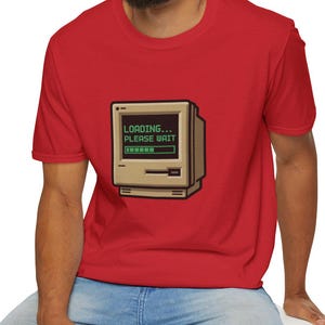 90s Retro Computer T-Shirt Loading Please Wait, Vintage Tech Shirt, Funny Nostalgia Tee, Retro Gaming Aesthetic Shirt