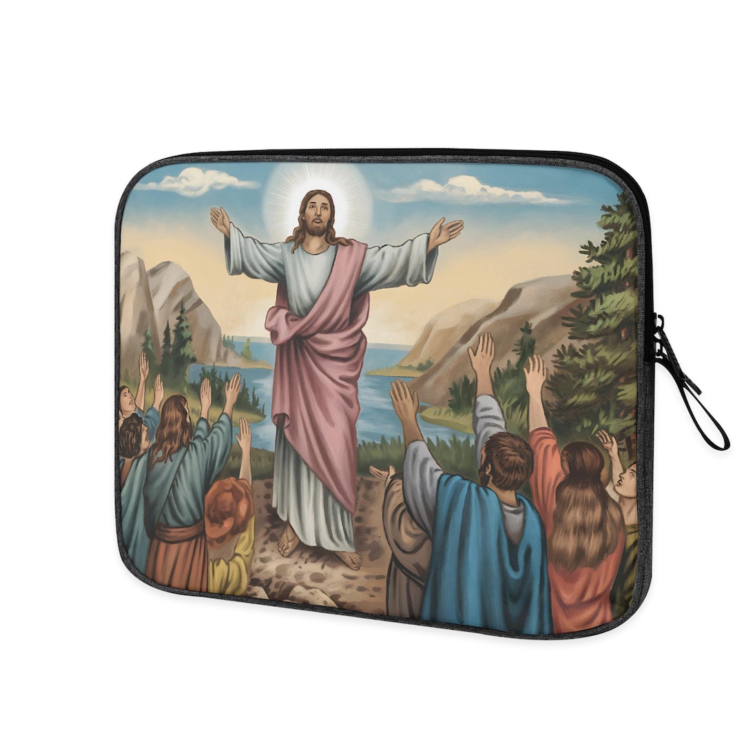 Catholic Laptop Sleeve With Jesus Design – Protective Case for 13" and ...