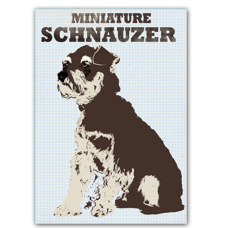 Miniature Schnauzer Dog Art Fine art print , Wall Decor , Dog print image 2