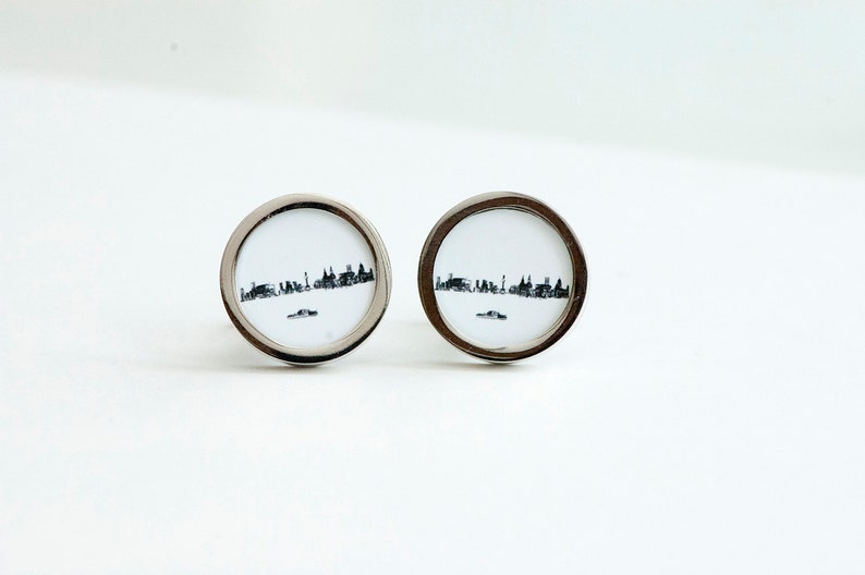 Liverpool city skyline on Cufflinks Husband, Weddings, novelty cufflinks, liverpool silhouette fathers day gift for him image 5