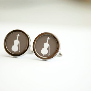 Cello Cufflinks Music cufflinks, Men's Cufflinks, Husband, Wedding gift, Novelty cufflinks for him, Cello image 2