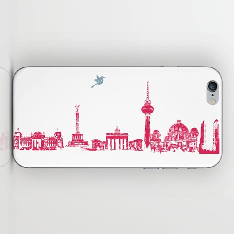 iPhone 6 Plus city skyline Red Germany iPhone 8 Berlin City Gifts iPhone X Berlin City Skyline Phone Case Samsung S9