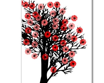 Cherry Blossom Tree- Fine Art Print, season, spring tree,decor, wall art, cherry blossom, pink flowers, spring flowers