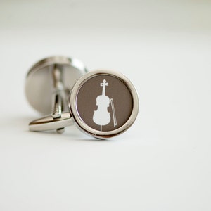 Cello Cufflinks Music cufflinks, Men's Cufflinks, Husband, Wedding gift, Novelty cufflinks for him, Cello image 3