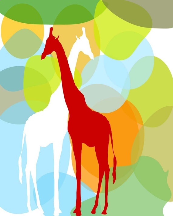 nursery giraffe art