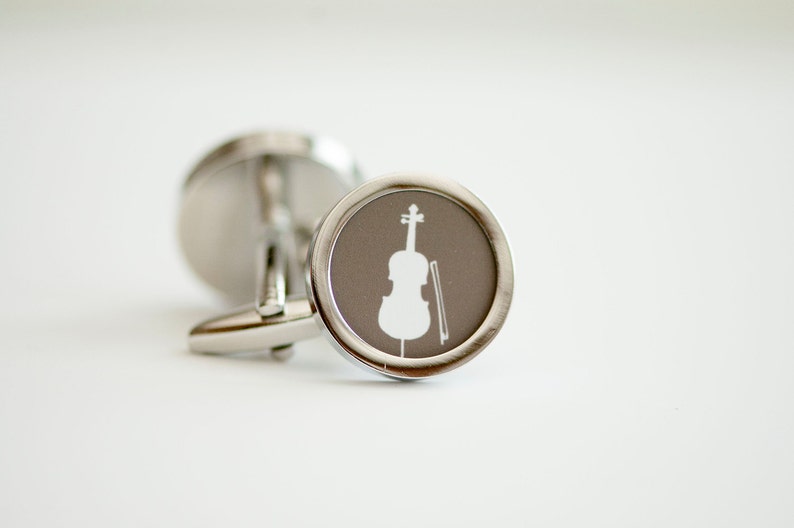 Cello Cufflinks Music cufflinks, Men's Cufflinks, Husband, Wedding gift, Novelty cufflinks for him, Cello image 1