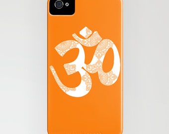 Start your day with OM on Orange Phone Case -  Hindu scared word, hindi, Samsung S21, Yoga Gifts, iPhone 11, Samsung S22, iPhone 13