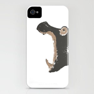 Hippo on Phone Case iPhone 14, iPhone 14 Plus, Samsung S21, Hippo Gifts, Gift Ideas , iPhone 11, Samsung S22, iPhone 13 image 1