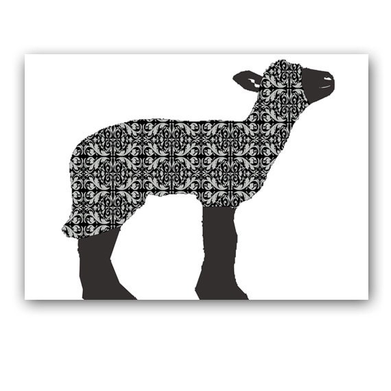 Baa Baa Black Sheep Print Home Wall Art Nursery Poster