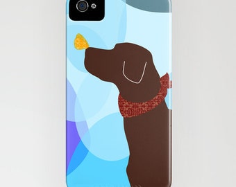 Brown Lab Dog on Phone Case -  Samsung S21, iPhone 14, iPhone 14 Plus, Gifts for Pet Lovers, Dog Gifts, Gifts for her, iPhone 11