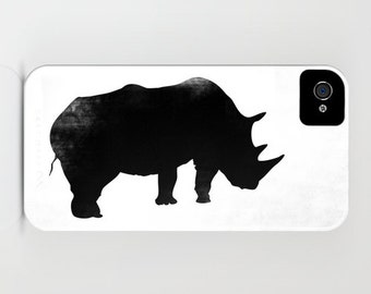 Rhino on Phone Case - rhino, black rhinoceros,  Samsung S21, iPhone 14, iPhone 14 Plus, Gift Ideas, Rhino Gifts, iPhone 11