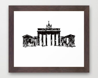 Brandenburg's Gate from Berlin City Fine Art Print - Berlin city, Architecture, Brandenburg's Gate, Germany