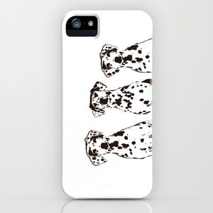 Three Dalmatian Dogs on Phone Case black and white, pet dog,Dalmatian , iPhone 14, iPhone 14 Plus, Gifts for Pet Lovers, iPhone 11 image 2