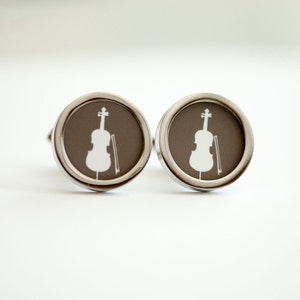 Cello Cufflinks Music cufflinks, Men's Cufflinks, Husband, Wedding gift, Novelty cufflinks for him, Cello image 4