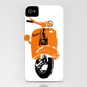 Vespa Scooter on Phone Case Samsung S21, iPhone 14, iPhone 14 Plus, Gifts for her, Vespa Gifts, Scooter Gift Ideas, iPhone 11 image 1