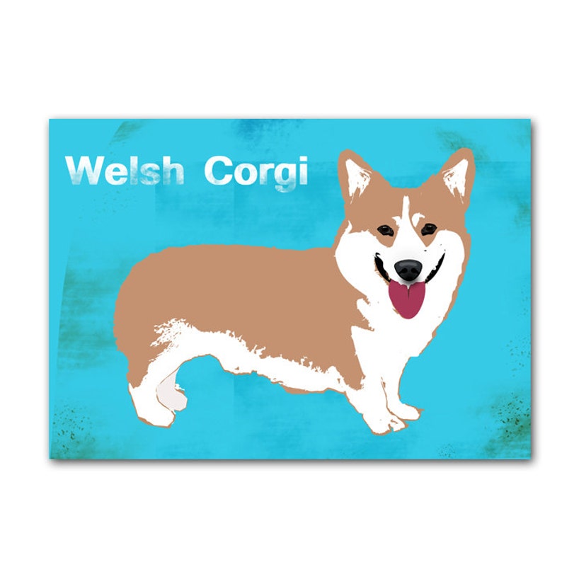 Pembroke Welsh Corgi Dog Art Print, Dog Gift, Corgi Gifts, Gift For Corgi Lovers, Gift for Grandma, Dog Art Prints image 1