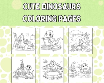 Disegni da colorare di dinosauri / Stampabili per bambini in formato A4 (scarica PDF)