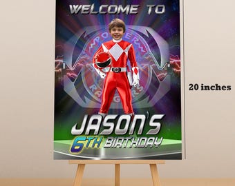 Power Rangers Birthday Party Welcome Sign - Etsy