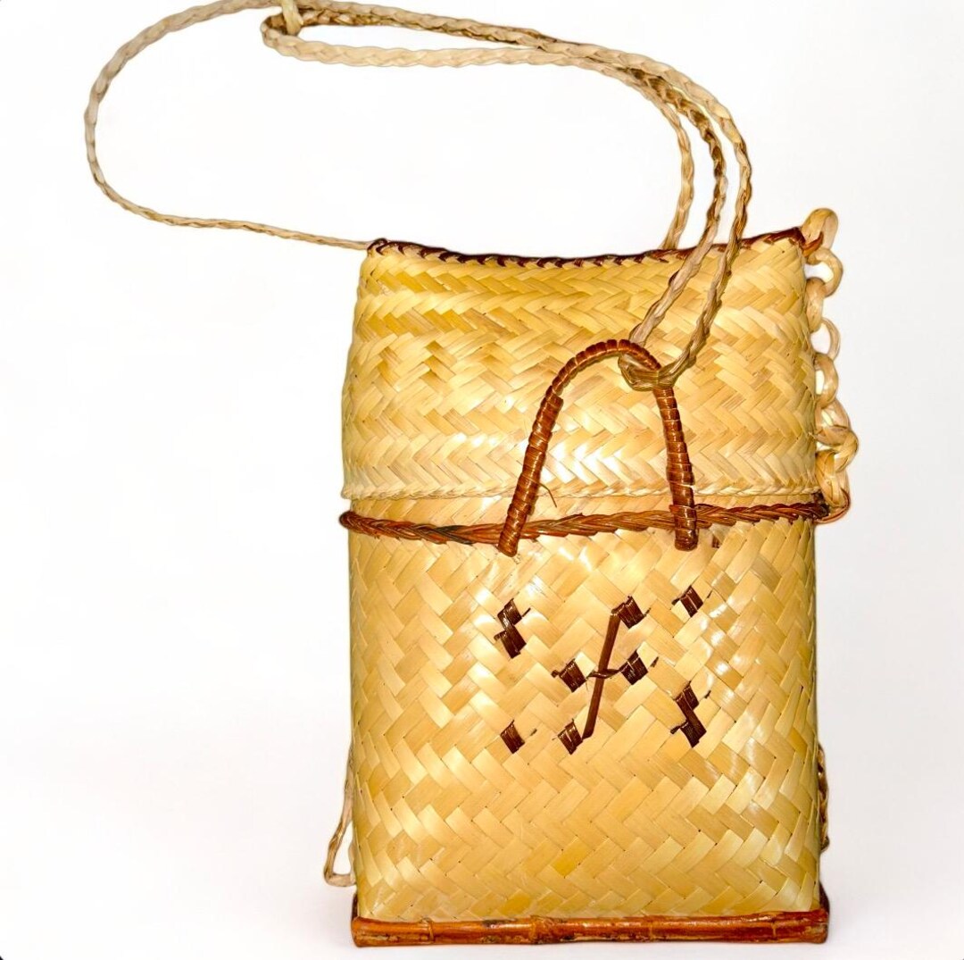 ?NEW?Handwoven bamboo backpack Bamboo Backpack - Etsy main image 2