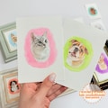 Custom Mini Watercolor Pet Portrait,Dog Portrait From Photo,Hand Painted Pet Portrait,Tiny Paintings,Pet Memorial Gift,Pet loss,Miniature