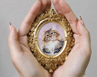 Hand-Painted Pet Portrait,Custom Mini Watercolor Pet Portrait,Dog Portrait From Photo,Tiny Paintings,Pet Memorial Gift,Pet loss,Miniature