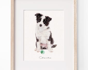 Mini Custom Watercolor Pet Portrait, Dog Portrait From Photo, Hand Painted Pet Portrait, Pet Painting, Original Art, Pet Memorial Gift
