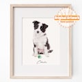 Mini Custom Watercolor Pet Portrait, Dog Portrait From Photo, Hand Painted Pet Portrait, Pet Painting, Original Art, Pet Memorial Gift