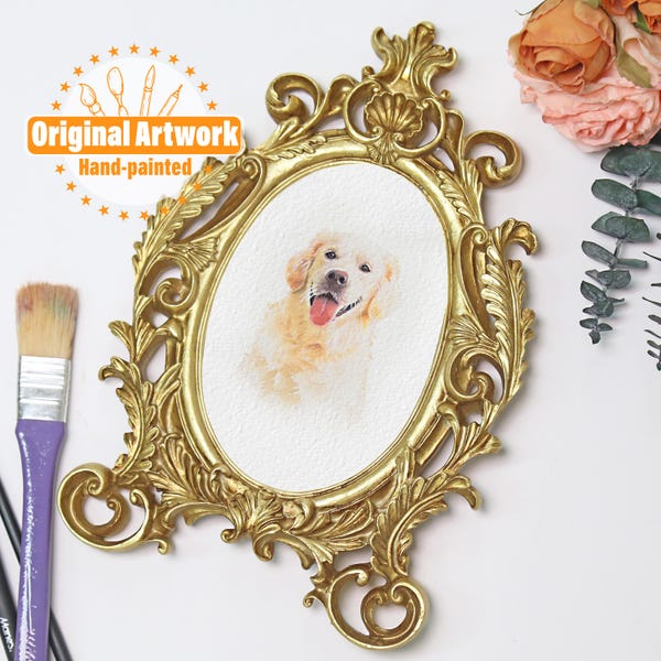 Custom Vintage Pet Portrait,Dog Portrait From Photo,Watercolor Pet Portrait,Cat Portrait,Pet Memorial Gift,Pet loss Gift,Gift For Cat Lover